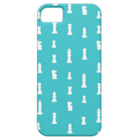 Chess piece pattern - teal blue iPhone 5 covers