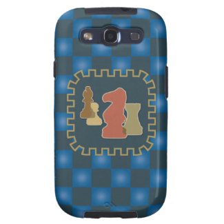 Chess Pieces Blue Samsung Galaxy S3 Case