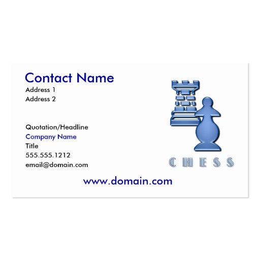 Chess Pieces Business Card
