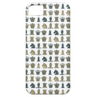 Chess Pieces in Rows White iPhone 5 Case