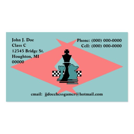 Chess Pieces Players Exchange Sh Boomerang pointer Business Cards