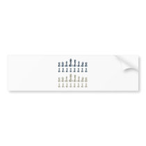 Chess pieces set bumper stickers