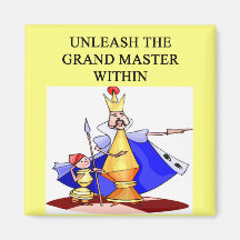 CHESS player grand master Refrigerator Magnets
