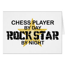 Chess Player Rock Star by Night Card