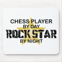 Chess Player Rock Star by Night mousepads