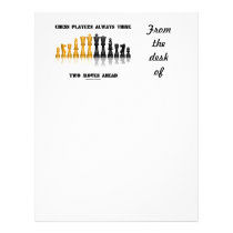 Chess Players Always Think Two Moves Ahead Letterhead Template