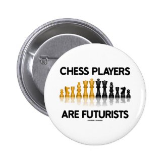 Chess Players Are Futurists (Reflective Chess Set) Button