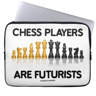Chess Players Are Futurists (Reflective Chess Set) Laptop Computer Sleeve