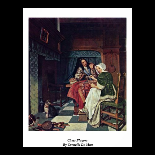 Chess Players By Cornelis De Man Print