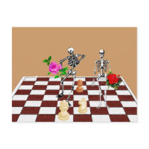 Chess Skeletons postcards by orsobear Chess Skeletons postcards