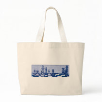 Chess Study in Blue Tote Bag