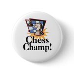 Chess T-shirts and Gifts. Pinback Button