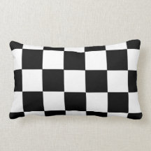chess table squares black white finish flag pillow