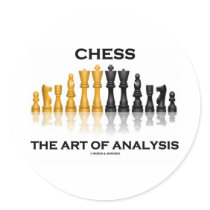 Chess The Art Of Analysis Round Sticker