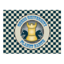 Chess University on Planet Earth Emblem Post Card