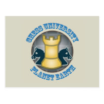 Chess University on Planet Earth Emblem Post Cards