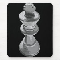 Chess, White King, Black and White Mousepad