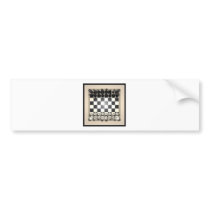 Chessboard and Chess Pieces: Bumper Stickers