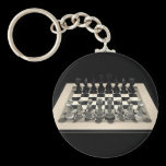 Chessboard and Chess Pieces: Keychain