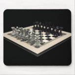Chessboard and Chess Pieces: Mousepad