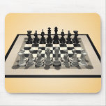 Chessboard and Chess Pieces: Mousepad