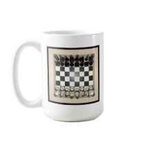 Chessboard and Chess Pieces: Coffee Mug