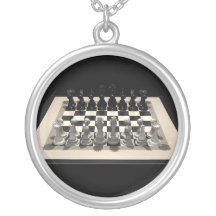 Chessboard and Chess Pieces: Necklace