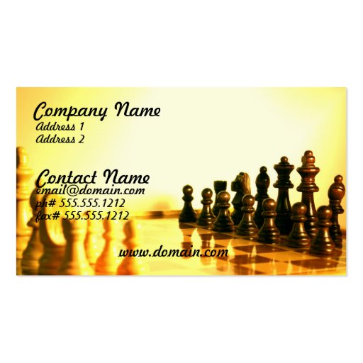 Chessboard Business Card (front side)