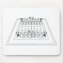 Chessboard & Chess Pieces: Mouse Pads