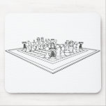 Chessboard &amp; Chess Pieces: Mouse Mat