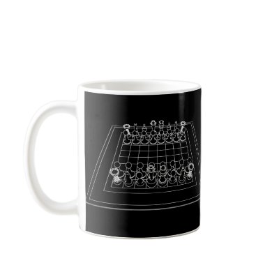 Chessboard & Chess Pieces: Coffee Mugs by spiritswitchboard