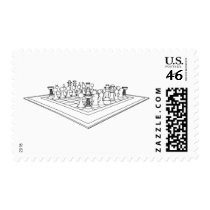 Chessboard & Chess Pieces: postage by spiritswitchboard Chessboard & Chess Pieces: postage