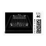 Chessboard & Chess Pieces: postage