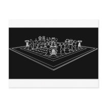 Chessboard & Chess Pieces: postcards by spiritswitchboard Chessboard & Chess Pieces: postcards