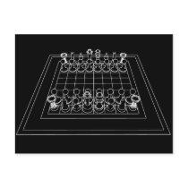 Chessboard & Chess Pieces: postcards by spiritswitchboard Chessboard & Chess Pieces: postcards
