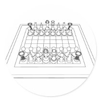 Chessboard & Chess Pieces: stickers by spiritswitchboard Chessboard & Chess Pieces: stickers