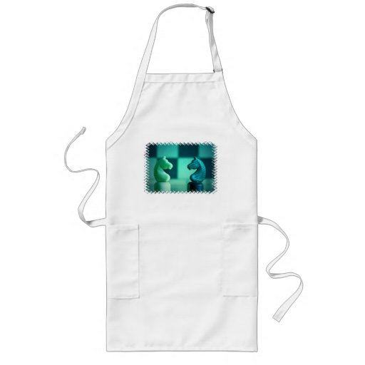 Chessboard Knights Long Apron