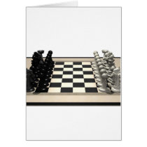 Chessboard with Chess Pieces: Card