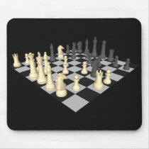 Chessboard with Chess Pieces - Custom Mousepad by spiritswitchboard Chessboard with Chess Pieces - Custom Mousepad