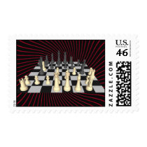 Chessboard with Chess Pieces - Custom Stamps