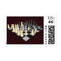 Chessboard with Chess Pieces - Custom Stamps