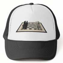 Chessboard with Chess Pieces: Mesh Hat
