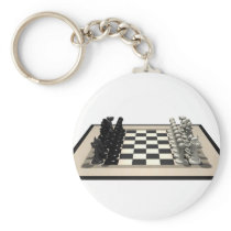 Chessboard with Chess Pieces: Keychains