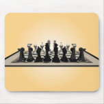 Chessboard with Chess Pieces: Mousepad