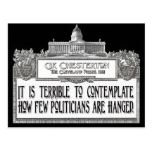 Chesterton on Politicians' Hanging Postcard