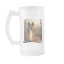 Chestnut Arab Horse Frosted  Beer Mug