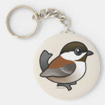 Chestnut-backed Chickadee Keychains