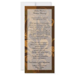 Chestnut Brown/Gold/Green Rack Card/Menu/Program