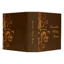 Chestnut Brown Personalized Recipe Binder