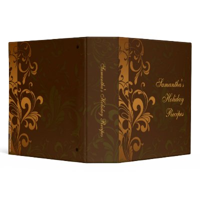 Chestnut Brown Personalized Recipe Binder